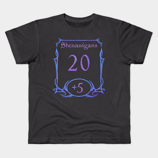 DnD Stat Shenanigan's - Cool texture Kids T-Shirt by Vivid Chaos